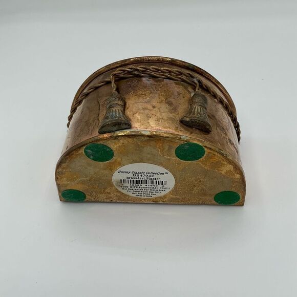 Vintage Brass Wall Planter with ties made in India - Picture 3 of 6